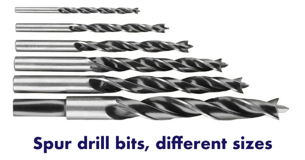 Spur drill bits to drill into balsa wood