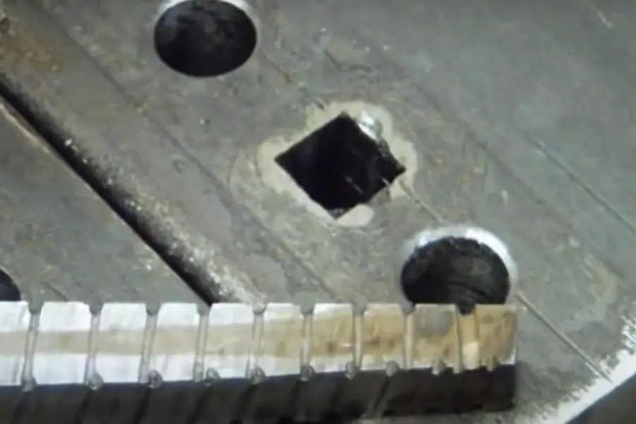 drill a square hole in metal