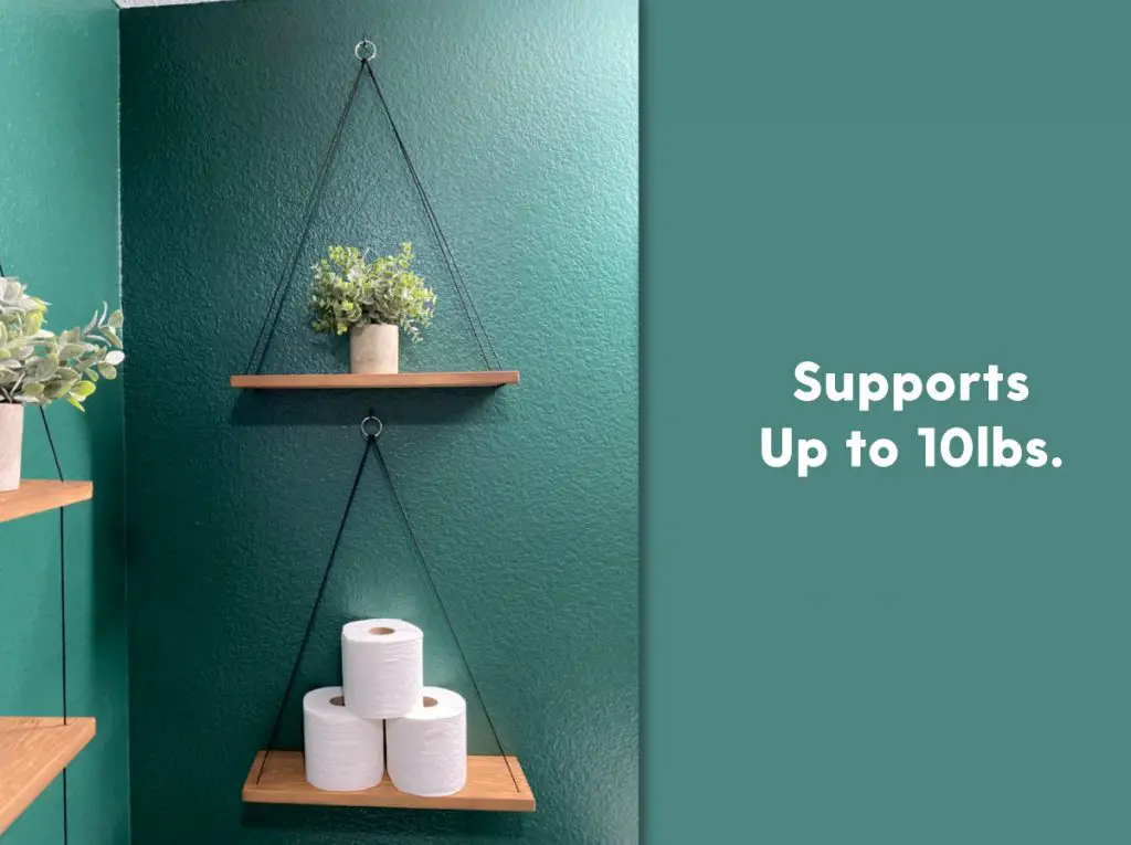 String wall shelf for plants