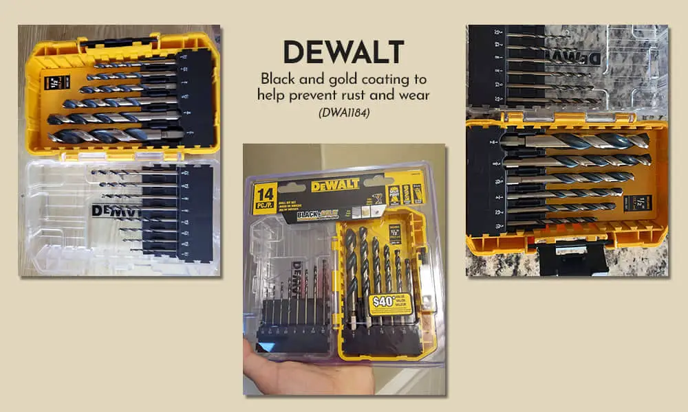 Dewalt Black and Gold Drill Bit Set