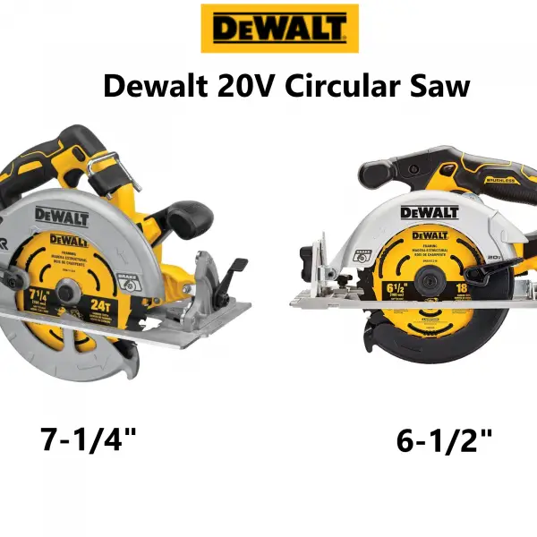 DEWALT 20V 7-1/4 Vs 6-1/2 Circular Saw