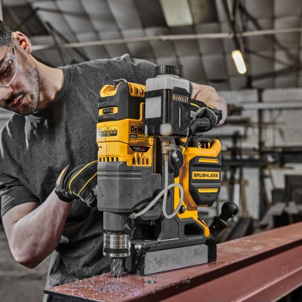 DEWALT® Launched 20V MAX* Brushless Cordless 2-In. Magnetic Drill Press with FLEXVOLT ADVANTAGE™