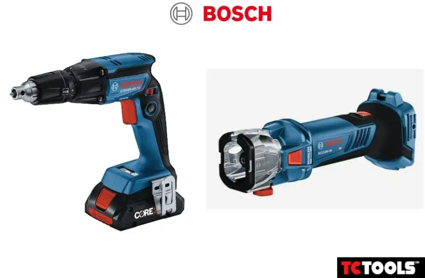 Bosch Power Tools adds 18V Brushless 1/4-Inch Hex Screwgun and Cut-Out Tool to Drywall Category